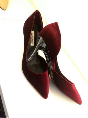 الأزياء المنسدلة ذات الكعب العالي صنادل كعب مرتفع أحذية نسائية مخصصة بحجم كبير نساء مضخات كعب مرتفع