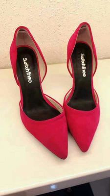 الأزياء المنسدلة ذات الكعب العالي صنادل كعب مرتفع أحذية نسائية مخصصة بحجم كبير نساء مضخات كعب مرتفع