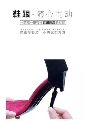 حذاء عالي للنساء قابل للطي مع حمالة معدنية مربعة حادة عادي مريحة أرضية PU مضادة للنزلق وزن خفيف