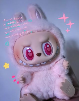 شخصية لعبة صندوق أعمى من سلسلة فيس من الفينيل من بوبمارت لابوبوس، ماكرون ينبض بالقلب، لعبة عصرية رائجة