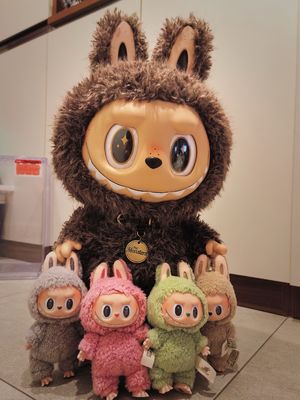 شخصية لعبة صندوق أعمى من سلسلة فيس من الفينيل من بوبمارت لابوبوس، ماكرون ينبض بالقلب، لعبة عصرية رائجة